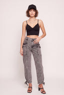 Denim Cargo Joggers