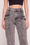 Denim Cargo Joggers