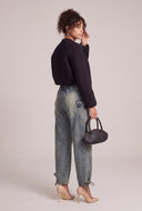 Denim Cargo Joggers