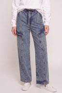 Aubrey Drawstring Cargo Jeans
