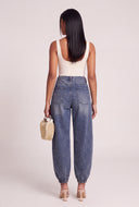High Waist Denim Joggers