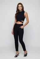 Aviana High-Waist Ankle Dress Pants