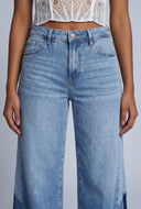 Patchwork Wide-Leg Jeans