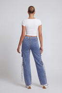 Strappy Cargo Jeans