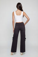 Lennon Varsity Stripe Flared Cargo Jeans