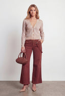 Denim Wide Leg Carpenter Pants
