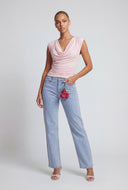 Cherry Charm Straight-Leg Jeans