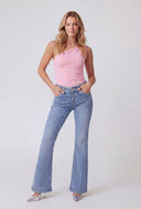 LA Pocket Flare-Leg Low Rise Jeans