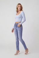 Decorative Stitch Skinny-Leg Jeans