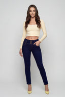Decorative Stitch Skinny-Leg Jeans