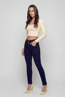 Decorative Stitch Skinny-Leg Jeans