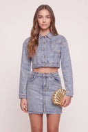 Glam Denim Crop Jacket