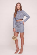 Glam Denim Crop Jacket