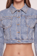 Glam Denim Crop Jacket