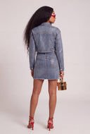 Glam Denim Crop Jacket