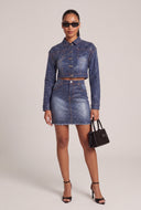 Glam Denim Crop Jacket