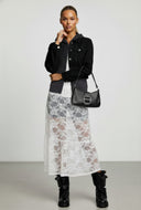 Zelia Distressed Long Sleeve Denim Jacket