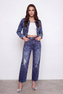 Remington Acid Wash Cropped Denim Jacket