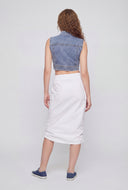 Western Embroidered Crop Denim Vest