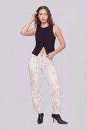 Western Embroidered Straight-Leg Jeans