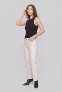 Western Embroidered Straight-Leg Jeans