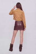 Western Embroidered Crop Denim Jacket