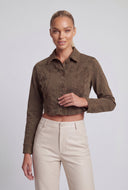 Western Embroidered Crop Denim Jacket
