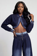 Solana Denim Bolero Jacket