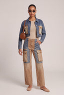 Lexi Color Block Cargo Jeans