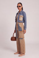Lexi Color Block Cargo Jeans