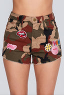Lena Patch Camo Hot Pants