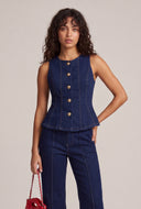 High Waisted Pintuck Jeans
