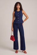 High Waisted Pintuck Jeans