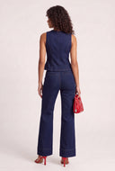 High Waisted Pintuck Jeans