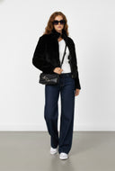 Giselle Mock Neck Faux Fur Jacket