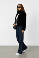 Giselle Mock Neck Faux Fur Jacket