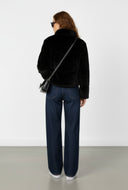 Giselle Mock Neck Faux Fur Jacket