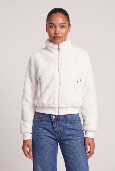 Faux Fur Zip Jacket