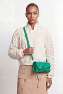 Maeve Ruched Zip Front Nylon Windbreaker Jacket