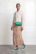 Maeve Ruched Zip Front Nylon Windbreaker Jacket