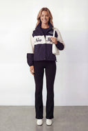 Color Block Graphic Nylon Windbreaker Jacket