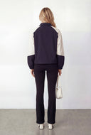 Color Block Graphic Nylon Windbreaker Jacket