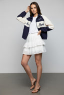 Color Block Graphic Nylon Windbreaker Jacket
