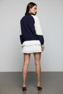 Color Block Graphic Nylon Windbreaker Jacket
