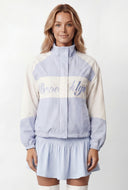 Color Block Graphic Nylon Windbreaker Jacket