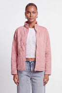 Mock Neck Quilted Jacket
