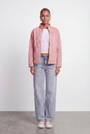 Mock Neck Quilted Jacket