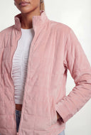 Mock Neck Quilted Jacket