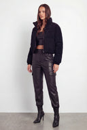Corduroy Crop Puffer Jacket