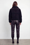 Corduroy Crop Puffer Jacket